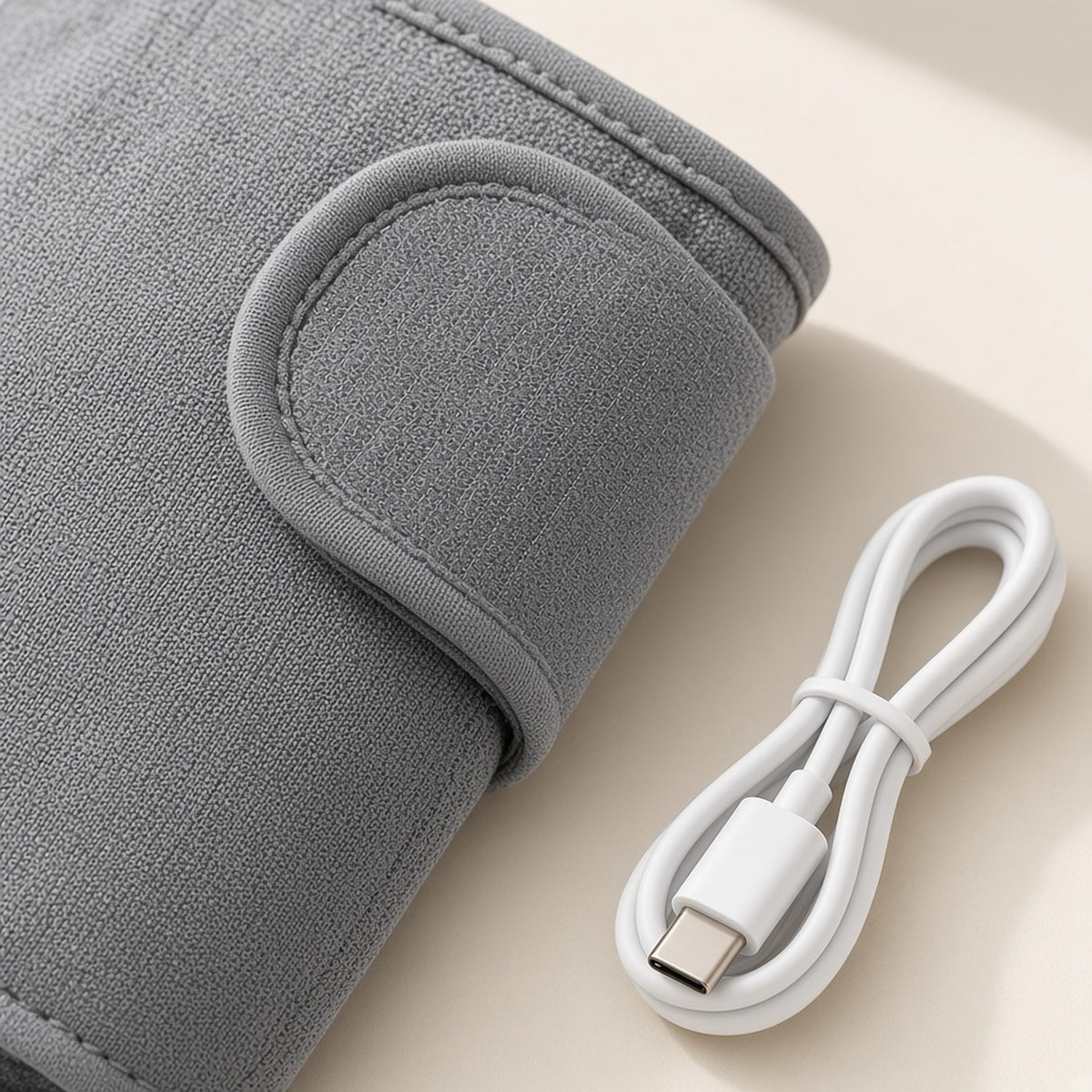 בד סרוג רך, רצועות סקוץ' וכבל טעינה USB Type-C